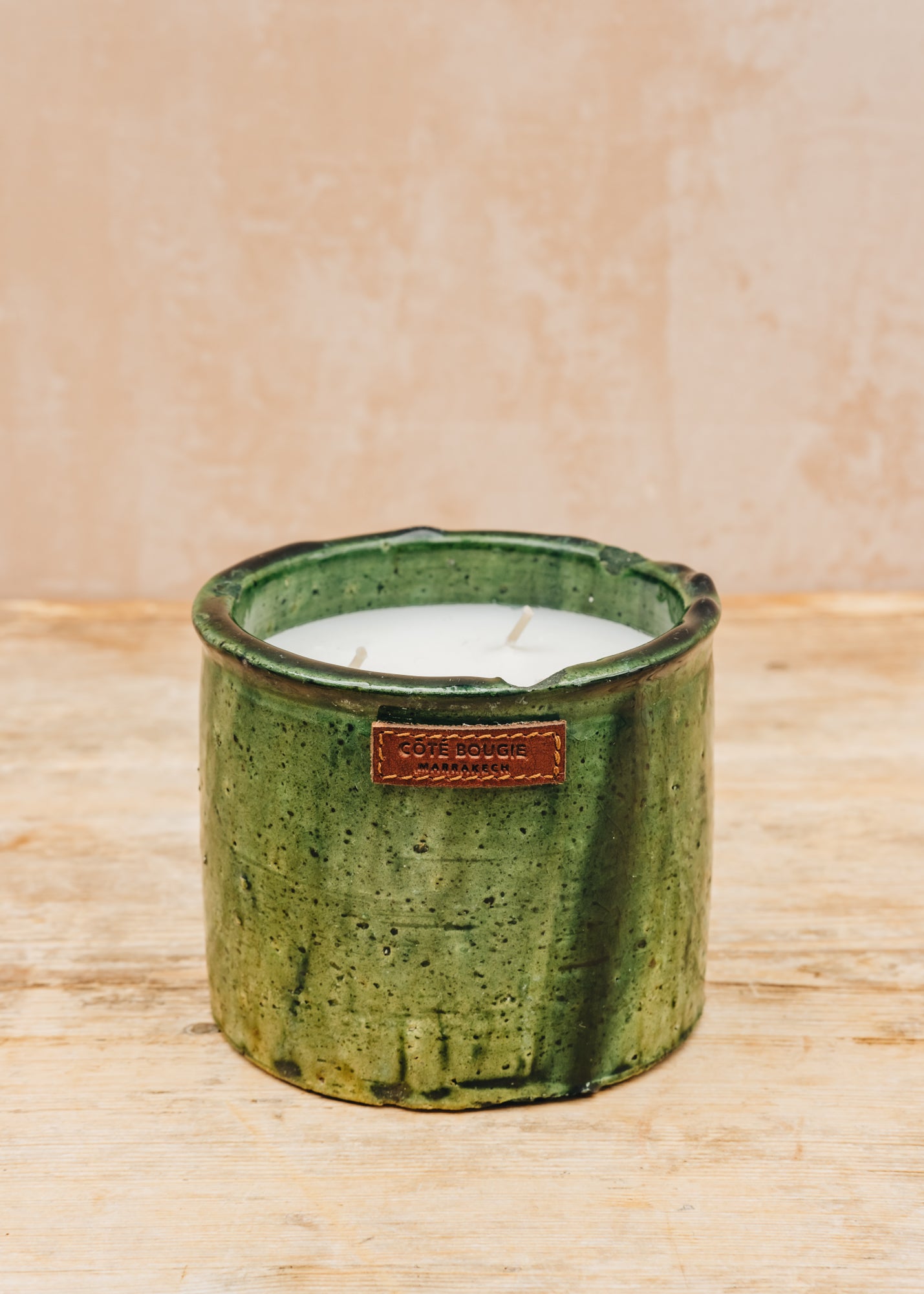 Simone et Georges Medium Green Tamegroute Candle in Mint and Tea