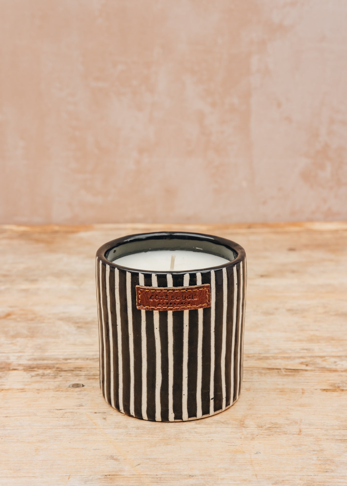 Simone et Georges Small Zébré Candle in Marjorelle Mandarin