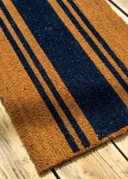 Cotswold Rope Navy Central Stripe Coir Runner Doormat