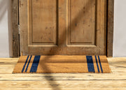 Cotswold Rope Navy Edge Stripe Coir Doormat