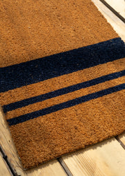 Cotswold Rope Navy Edge Stripe Coir Runner Doormat