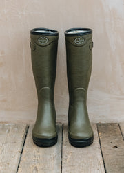 Le Chameau Le Chameau Women's Country Wool Lined Wellington Boots in Green