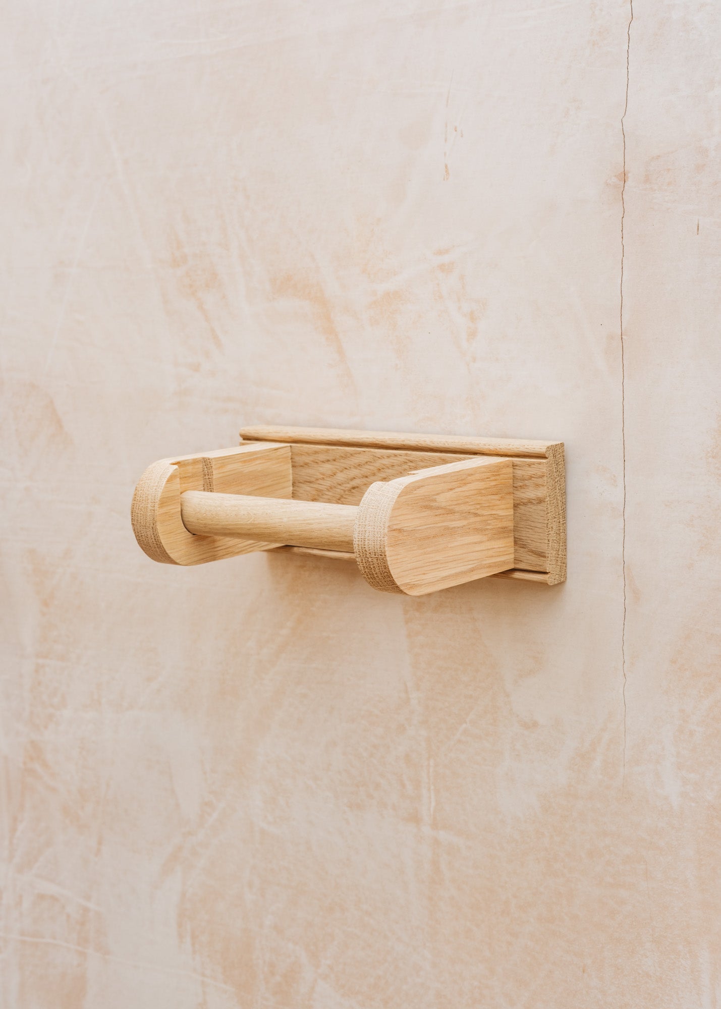 Natural Oak Toilet Roll Holder