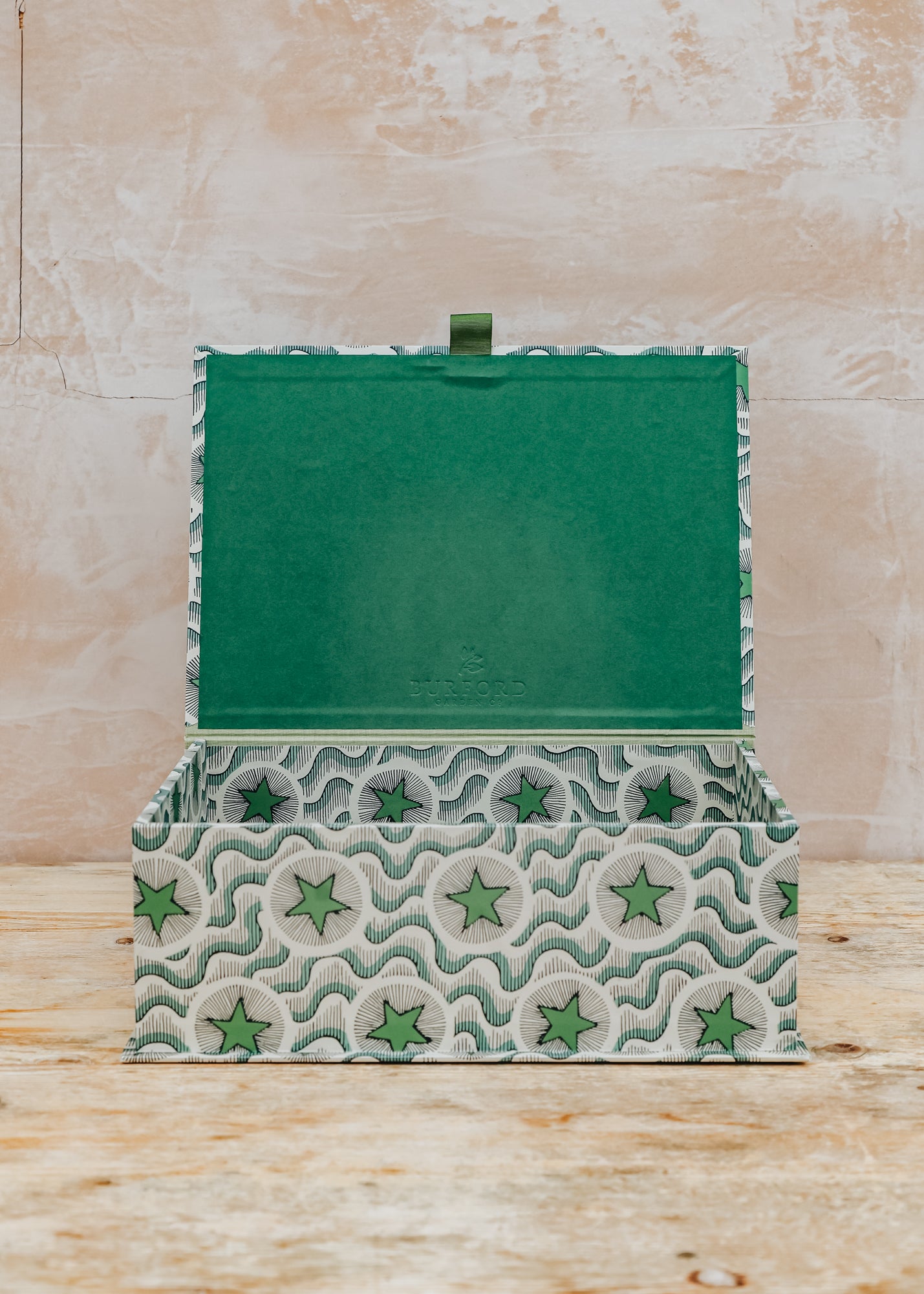 Harris & Jones A4 Keepsake Box in Green Star