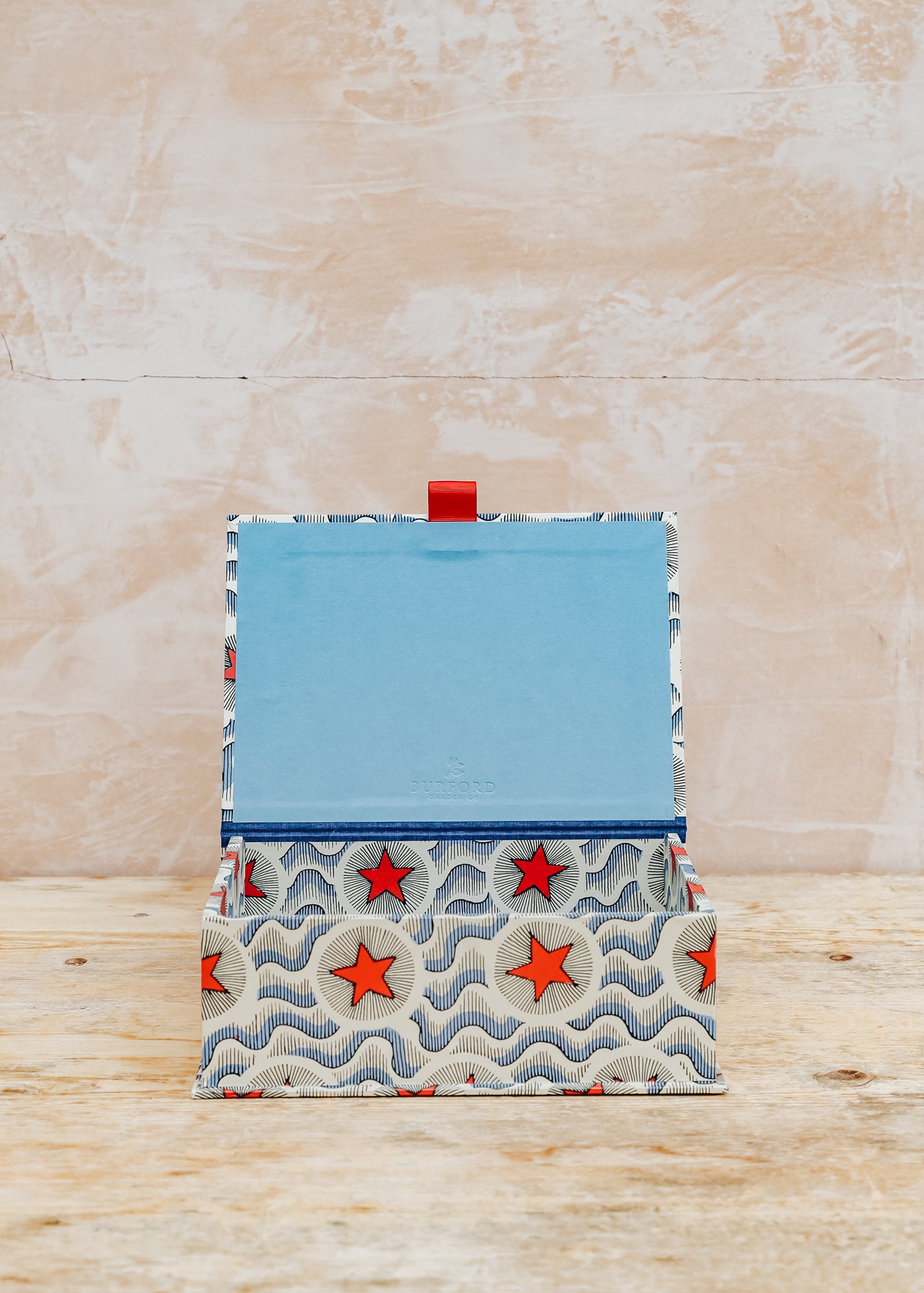 Harris & Jones A5 Keepsake Box in Deep Red Star