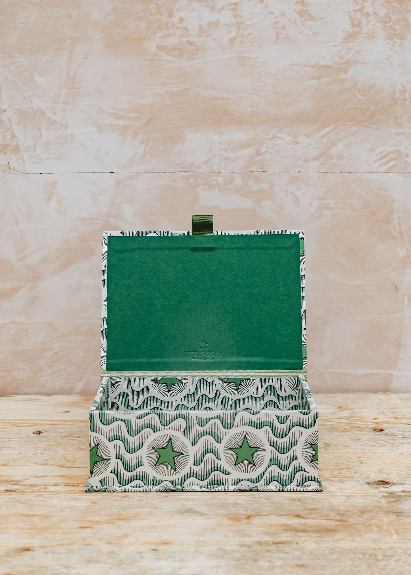 Harris & Jones A5 Keepsake Box in Green Star
