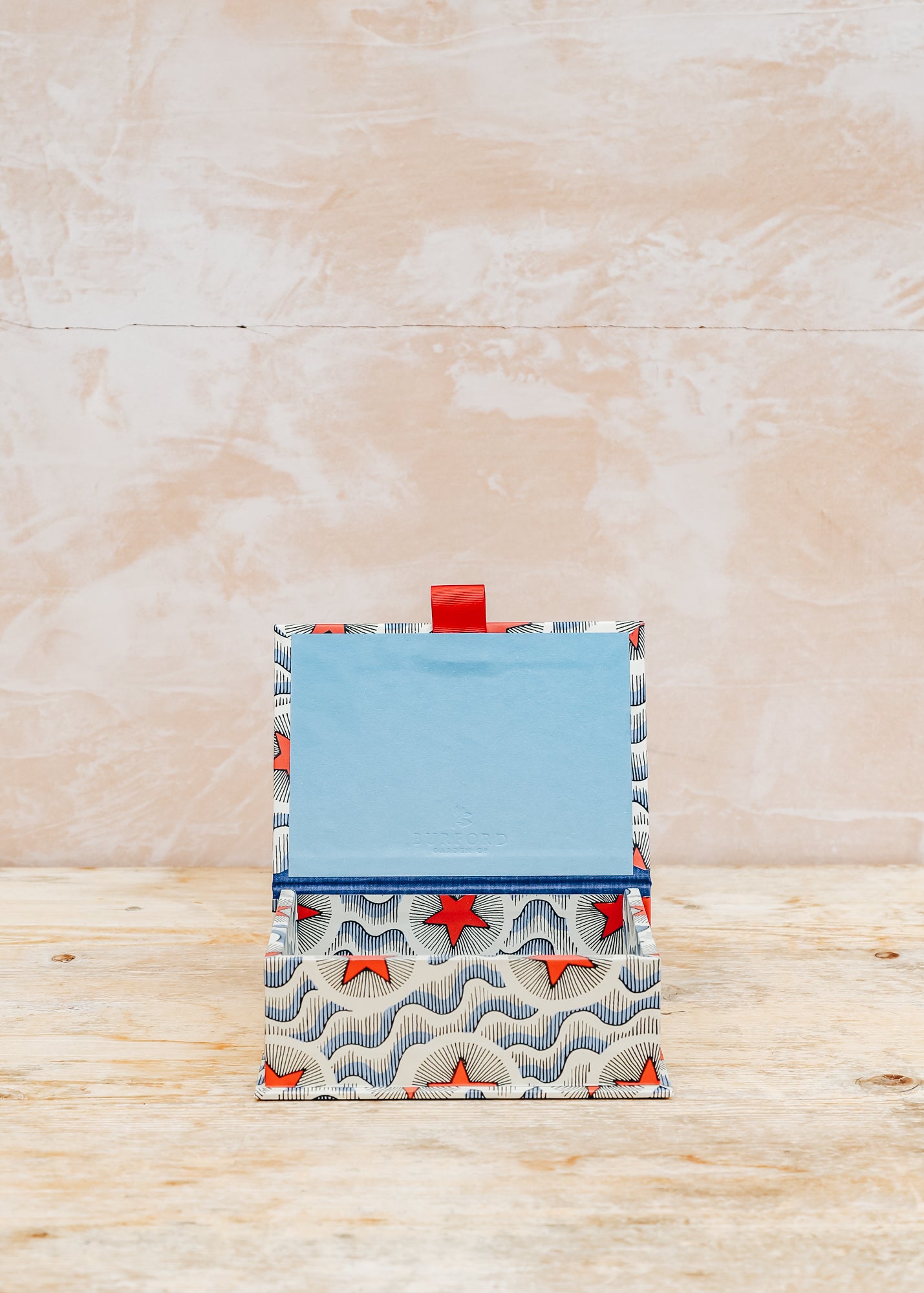 Harris & Jones A6 Keepsake Box in Deep Red Star