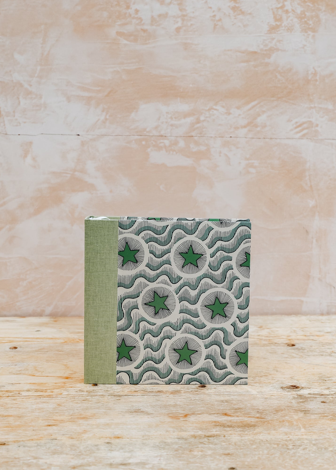 Wooden Spoon Small Photo Album in Green Star