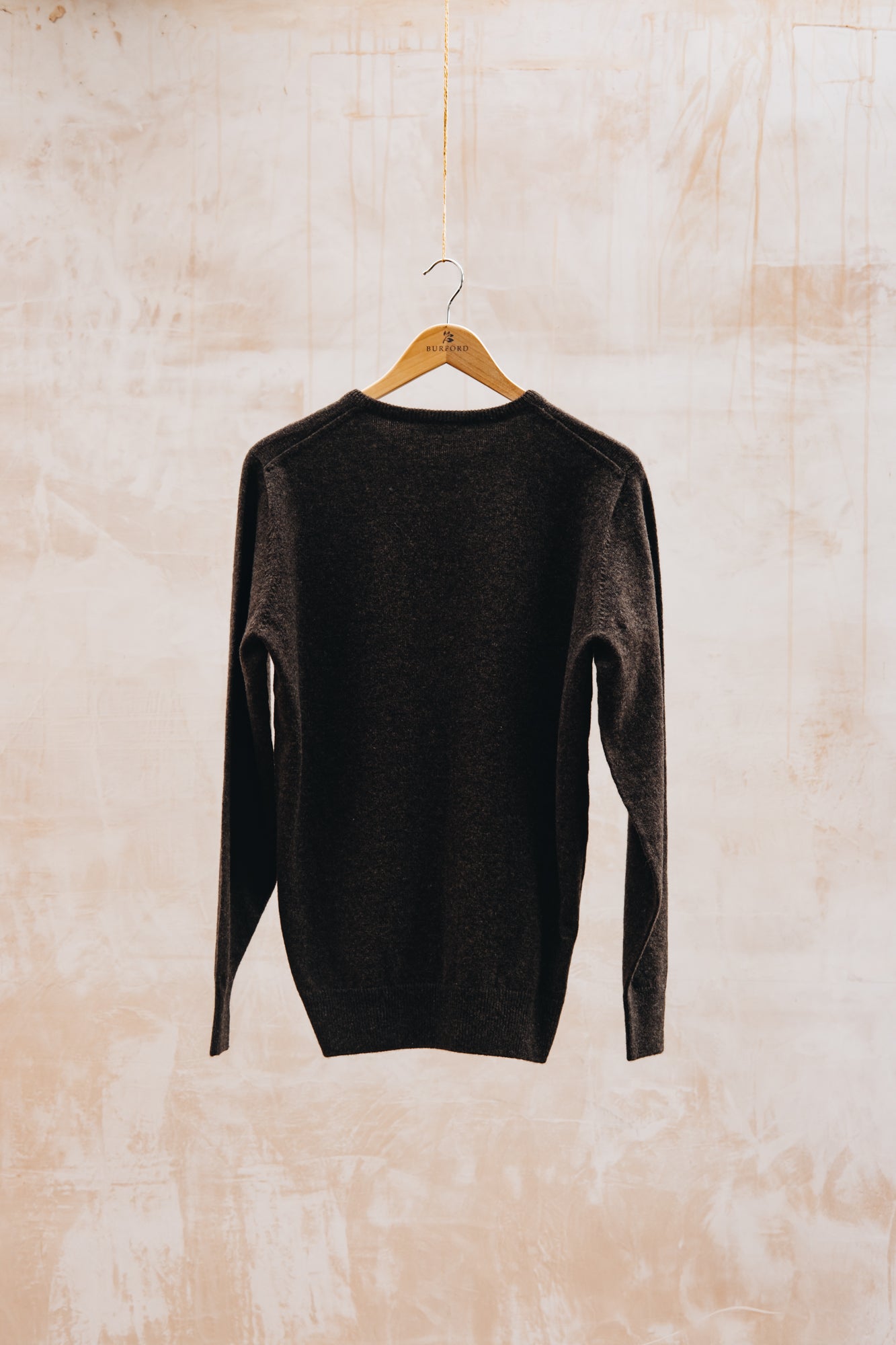 William Lockie Crew Neck Pullover in Cocoa
