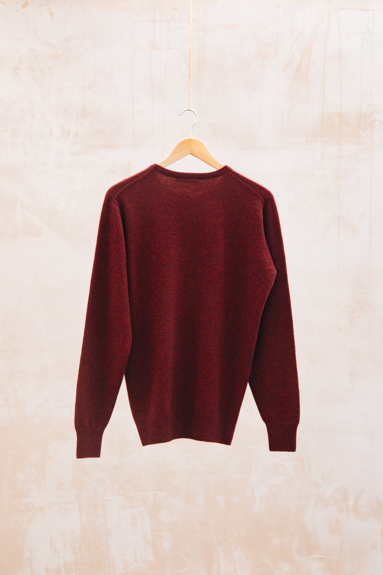 William Lockie Crew Neck Pullover in Red Velvet