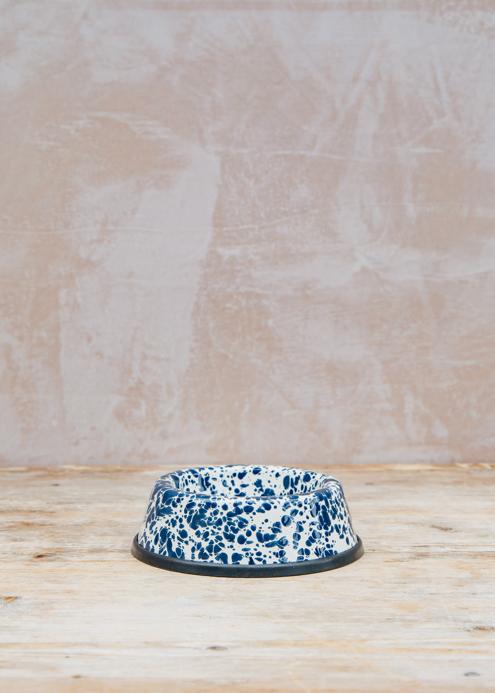 Tweedmill Small Splatter Pet Bowl in Navy and Cream