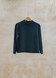 Crimped Mock Neck Top in Etan
