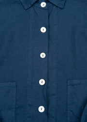 Cut Loose Cropped Jacket in Naval