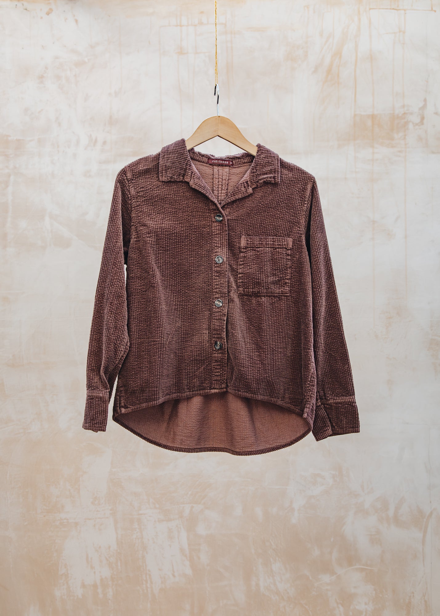 Lux Cord Crop Jacket in Cola