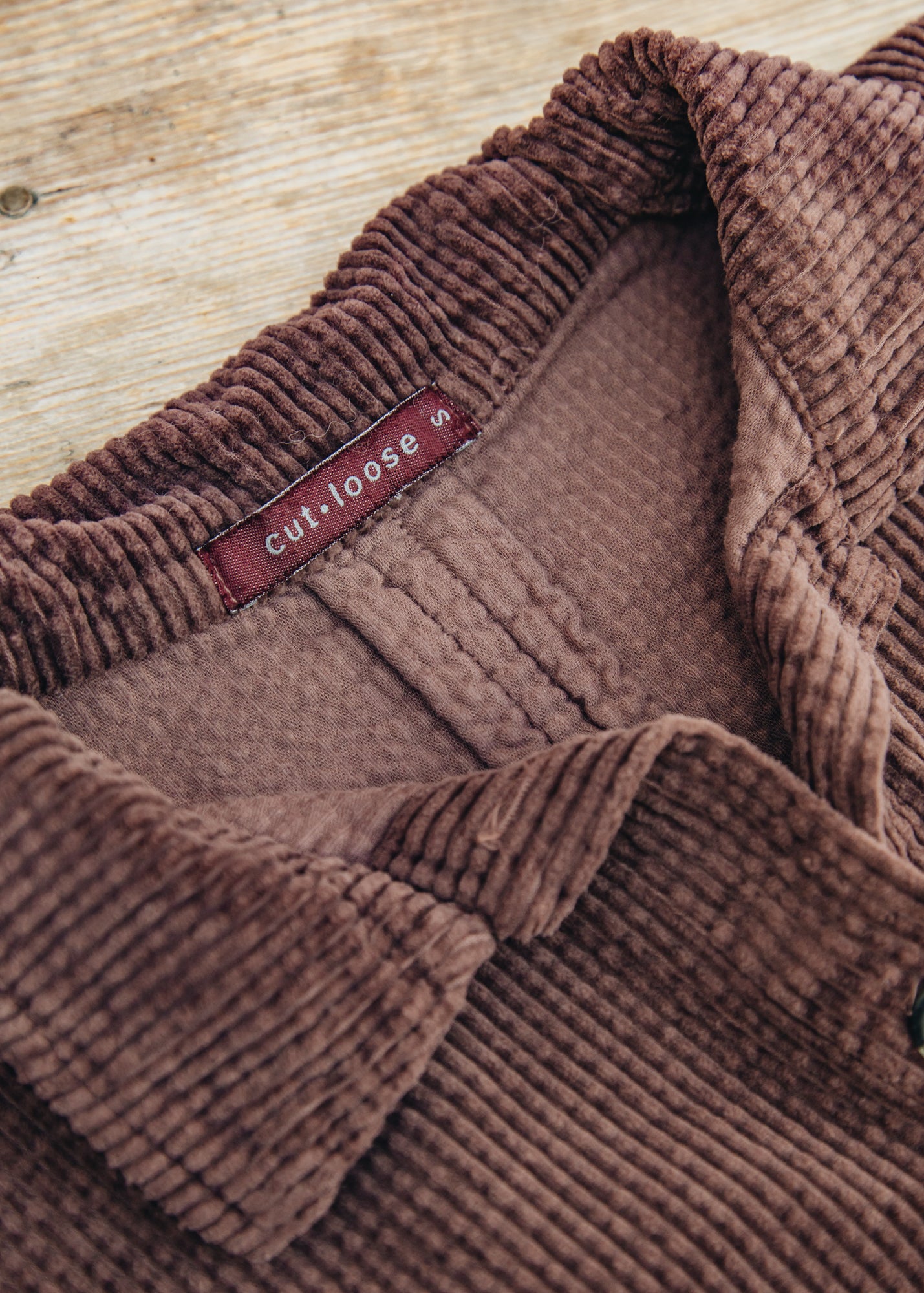 Cut Loose Lux Cord Crop Jacket in Cola