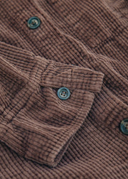 Cut Loose Lux Cord Crop Jacket in Cola