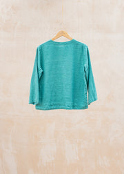 Cut Loose Cropped Three Quarter Sleeve Jacket in Riviera