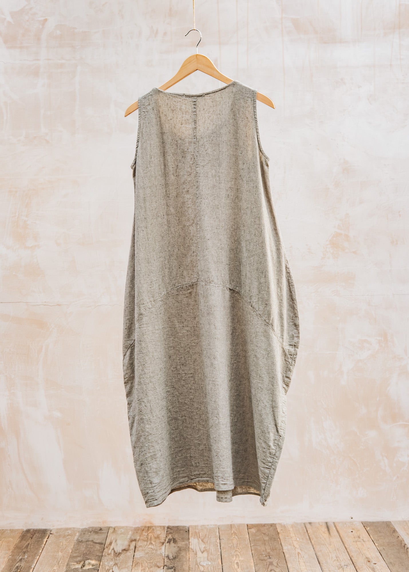 Cut Loose Crosshatch Dress with Pockets in Cashew