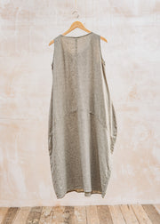 Cut Loose Crosshatch Dress with Pockets in Cashew