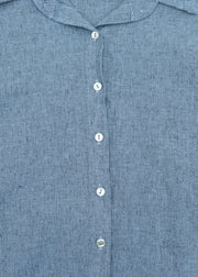 Cut Loose Easy Cropped Shirt in Bellflower