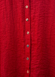 Cut Loose Fall Parachute Cropped Easy Shirt in Maraschino