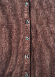 Cut Loose Lux Cord A-Line Shirt in Cola