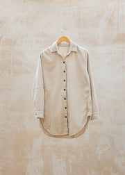 Cut Loose Lux Cord A-Line Shirt in Moonbeam