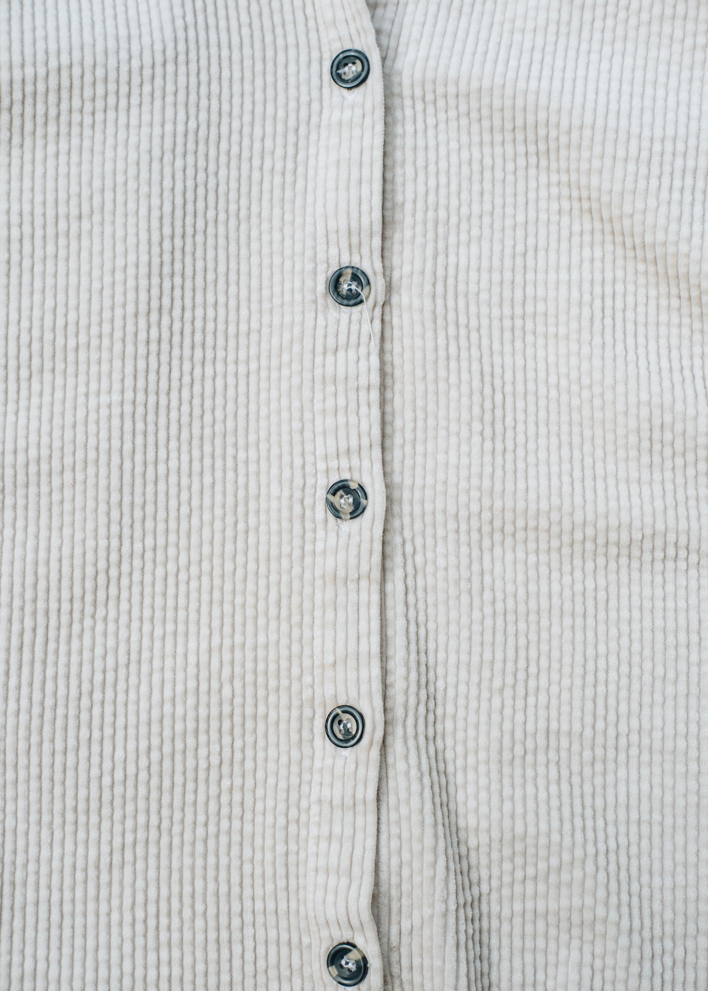 Cut Loose Lux Cord A-Line Shirt in Moonbeam