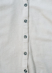 Cut Loose Lux Cord A-Line Shirt in Moonbeam