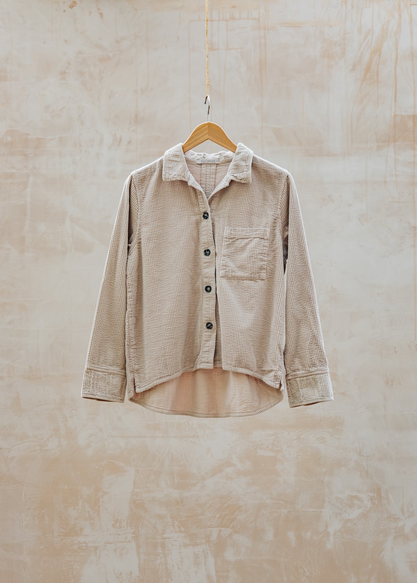Lux Cord Crop Jacket in Moonbeam