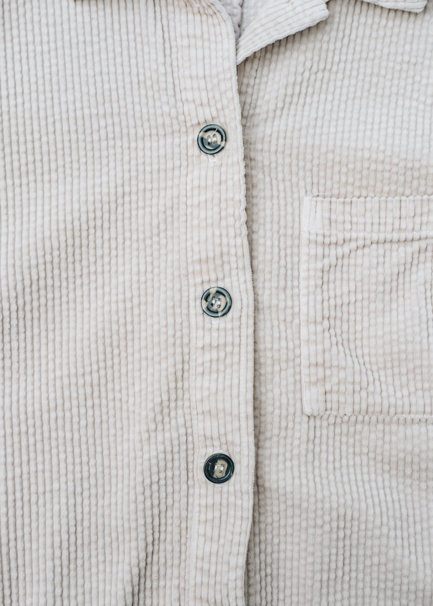 Cut Loose Lux Cord Crop Jacket in Moonbeam