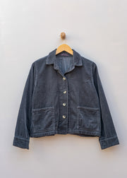 Barbour Lux Corduroy Cropped Jacket in Iron