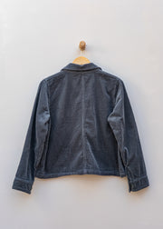Cut Loose Lux Corduroy Cropped Jacket in Iron