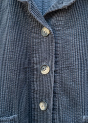 Cut Loose Lux Corduroy Cropped Jacket in Iron
