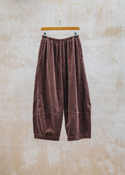 Lux Cord Lantern Pant in Cola