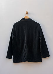 Cut Loose Lux Corduroy Long Blazer in Black