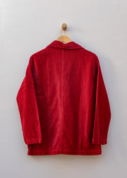 Cut Loose Lux Corduroy Long Blazer in Maraschino