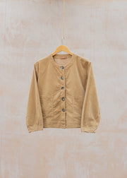 Mini Cord Barrel Sleeve Jacket in Bark