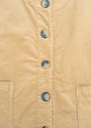 Cut Loose Mini Cord Barrel Sleeve Jacket in Bark