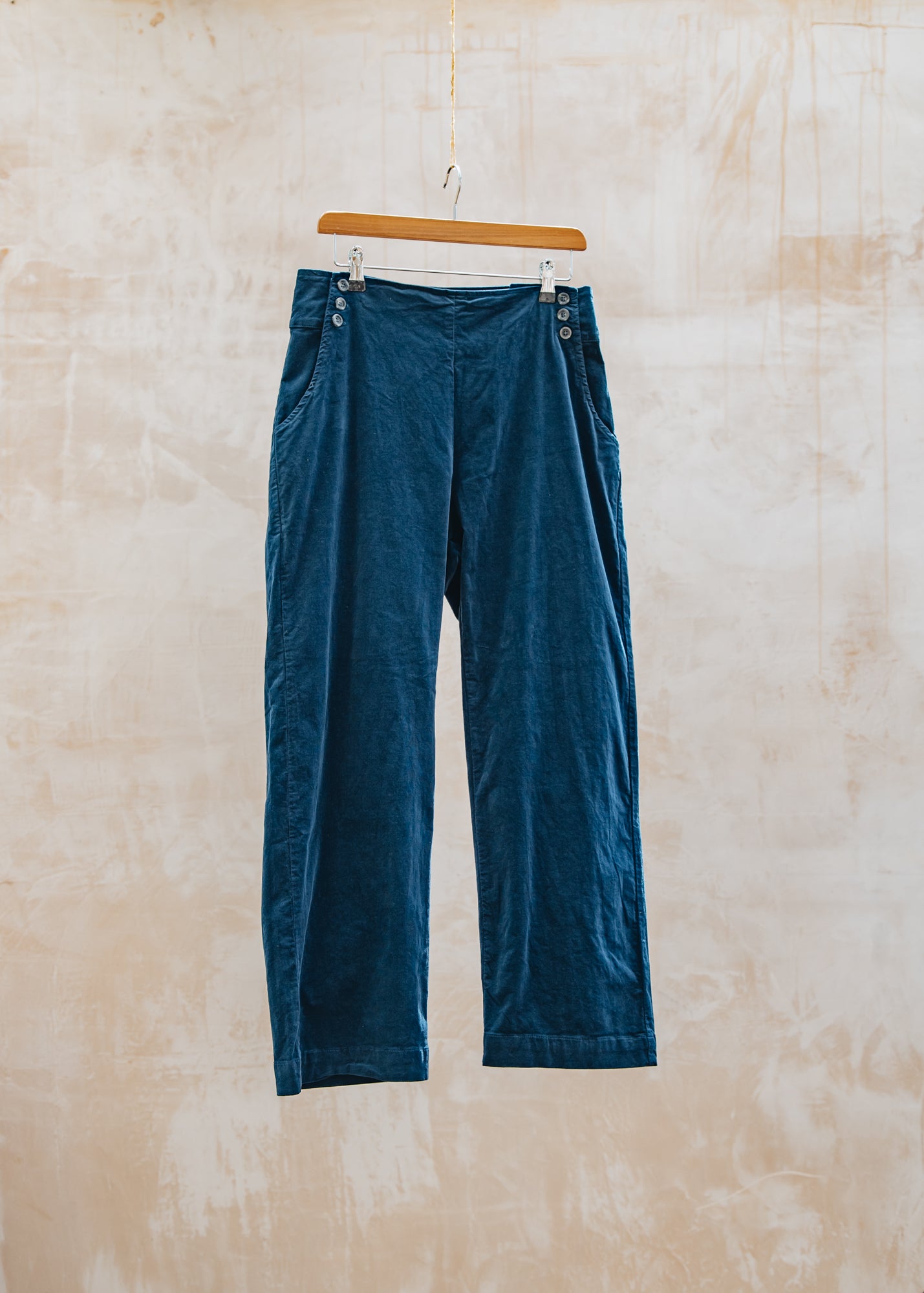 Mini Cord Button Trouser in Etan