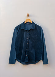 Mini Cord Collared Shirt in Etan