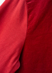 Cut Loose Mini Cord Collared Shirt in Maraschino