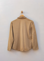 Cut Loose Mini Cord Collared Shirt in Suede