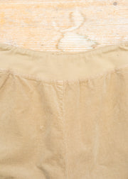 Cut Loose Mini Cord Cropped Trousers with Pockets in Bark