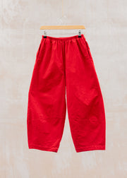 Mini Cord Lantern Trousers in Cherry