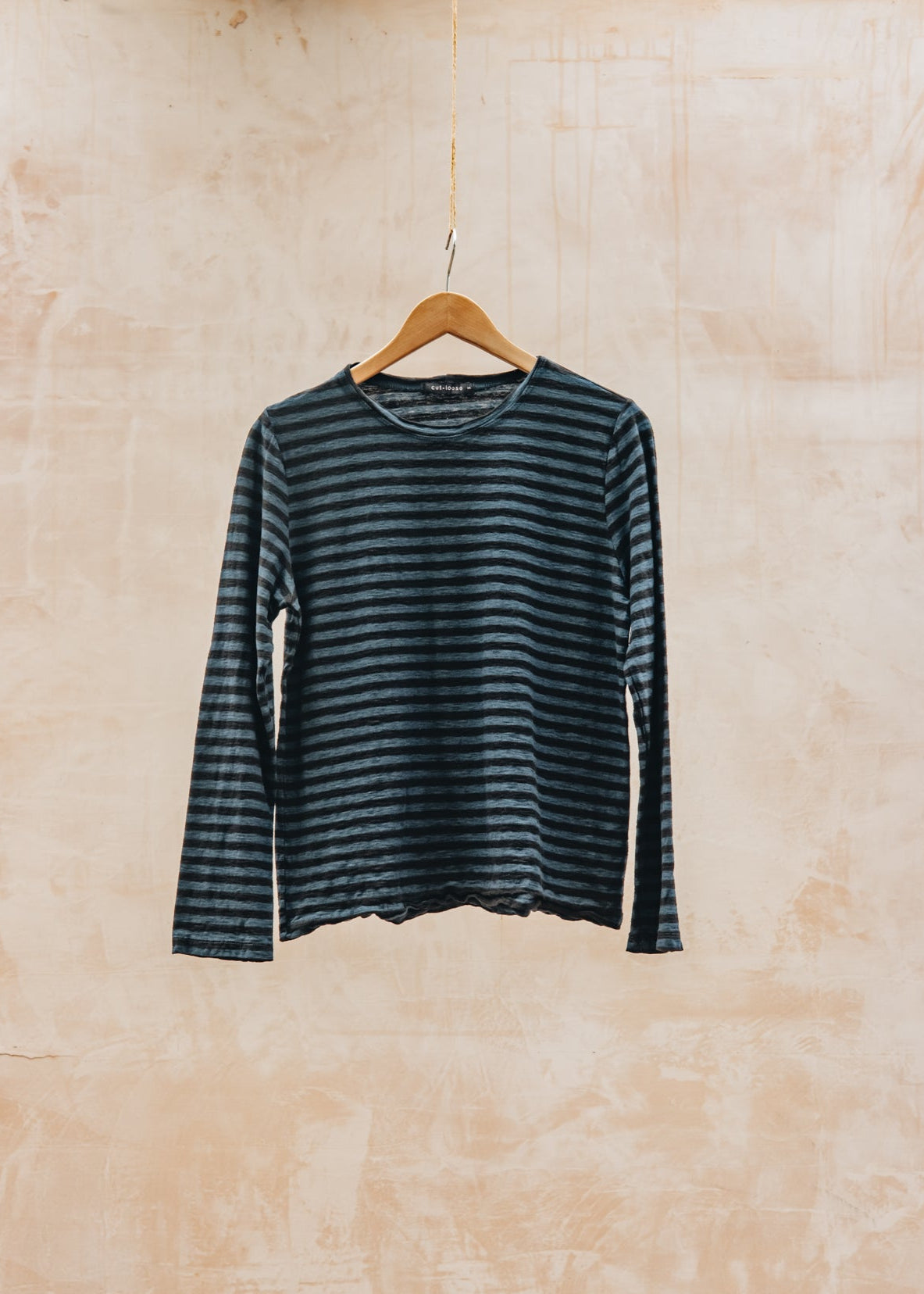 Cut Loose Oversized T-Shirt in Black Stripe and Etan