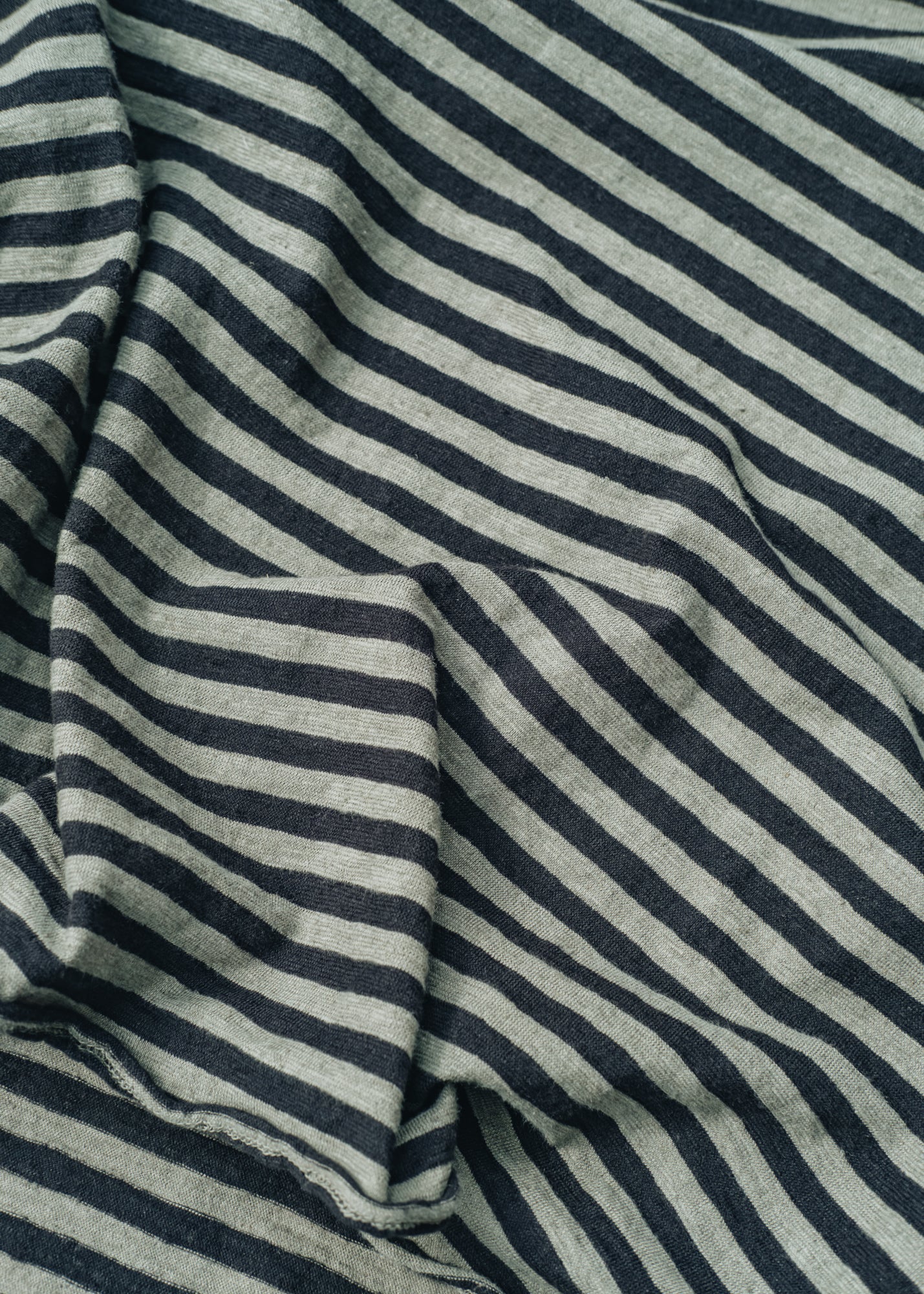Cut Loose Oversized T-Shirt in Black Stripe and Kelp