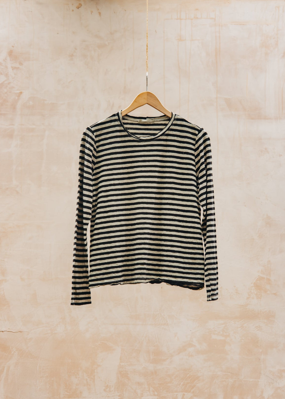 Cut Loose Oversized T-Shirt in Black Stripe and Lentil