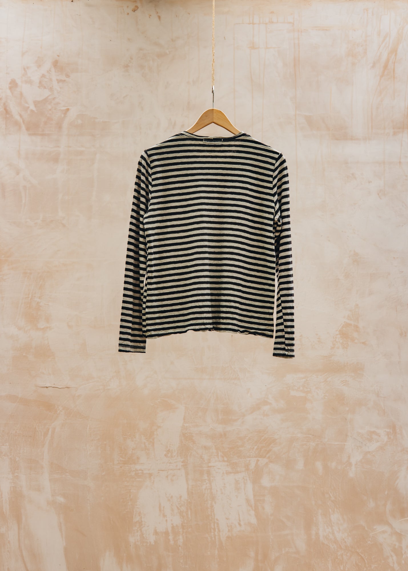 Cut Loose Oversized T-Shirt in Black Stripe and Lentil