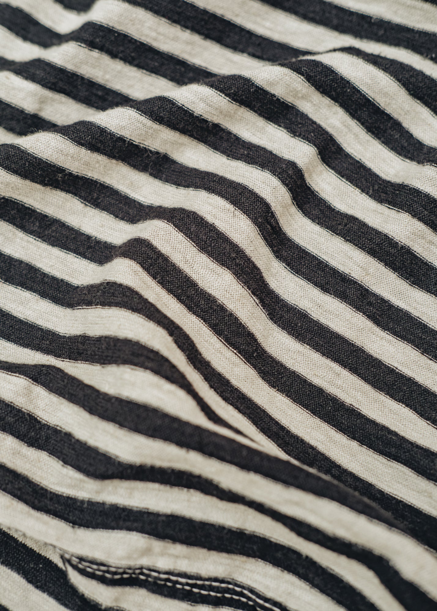 Cut Loose Oversized T-Shirt in Black Stripe and Lentil